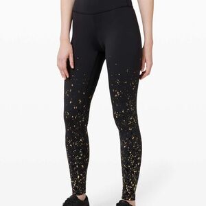 Lululemon Speed Wunder Tight *Lunar New Year In Black/Gold